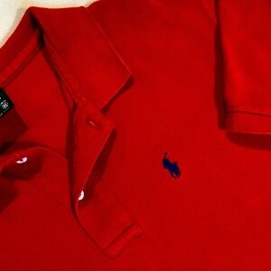Ralph Lauren Red XL Short Sleeve Polo Classic Preppy Golf School Uniform Resort